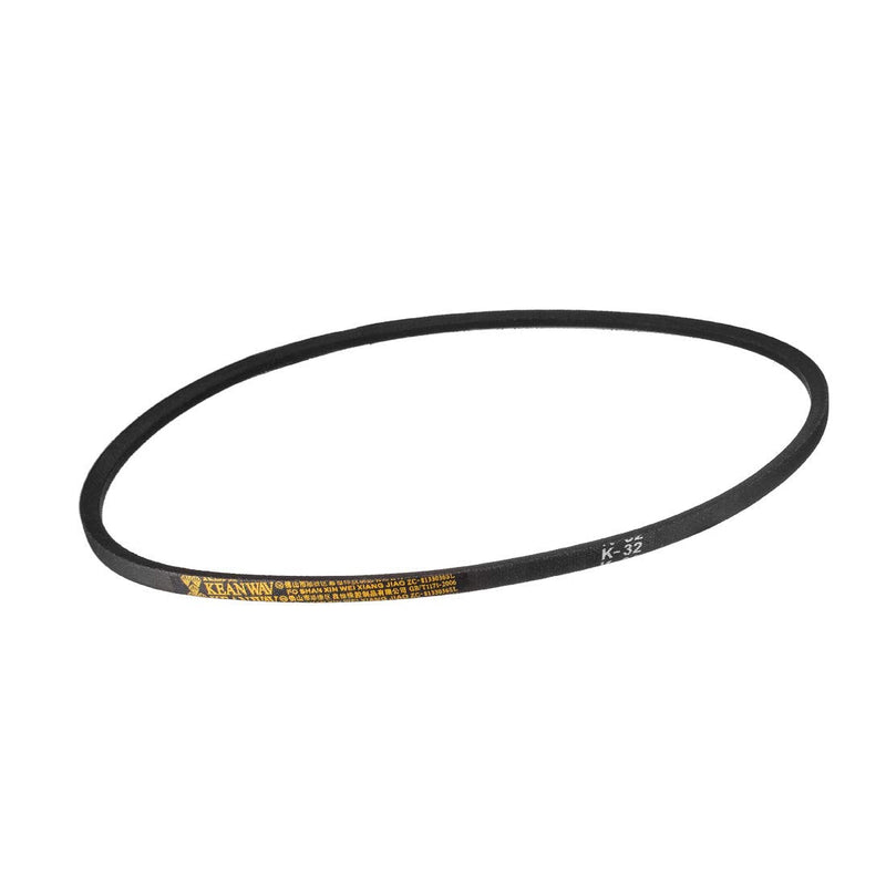uxcell K-32 V Belt Machine Transmission Rubber, Black Replacement Drive Belt 32 inch Pitch Girth 8mm Width 6mm Height JIS Standard 32"