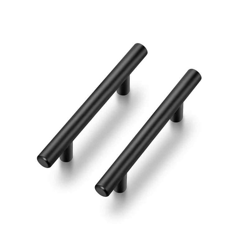 10 Pack |5'' Cabinet Pulls Matte Black Stainless Steel Kitchen Cupboard Handles Cabinet Handles 5”Length, 3” Hole Center 10-Pack 5 Inch (3 Inch Hole Center)