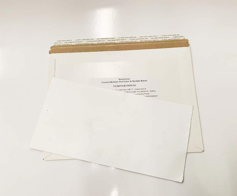 A.A Stick N Repair Cracked Bathtub, Pool Liner, Roof, Skylight, Vinyl Skirting, Siding Repair Kit (White) White