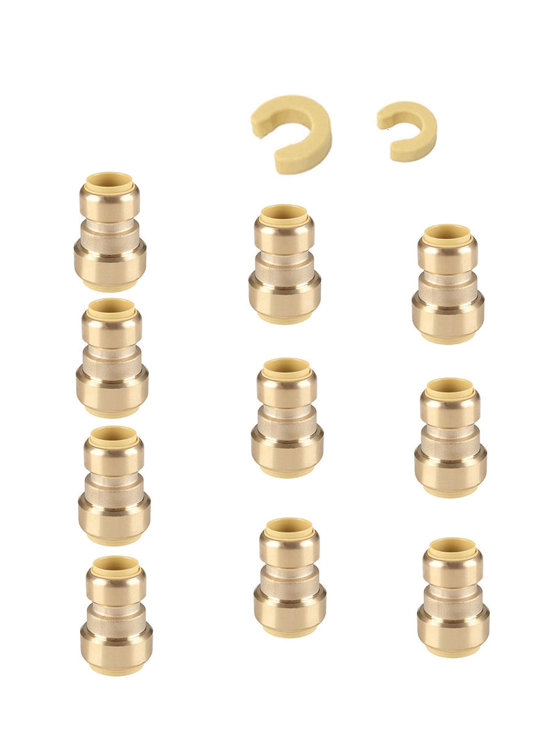 10piece Push Fit 3/4" x 1/2" Reducing Coupling 3/4" x 1/2" (P10)