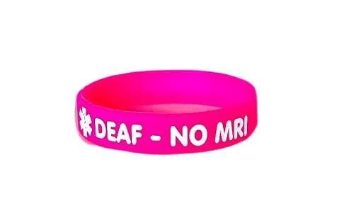 Cochlear Implant Medical Alert Band Pink Medium (7.09")