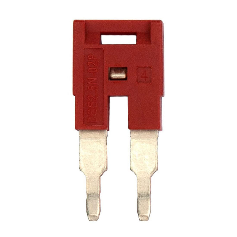 Dinkle DSS2.5N-02P DIN Rail Terminal Block Press-Fit Jumper DK2.5N Two Pole, Pack of 20