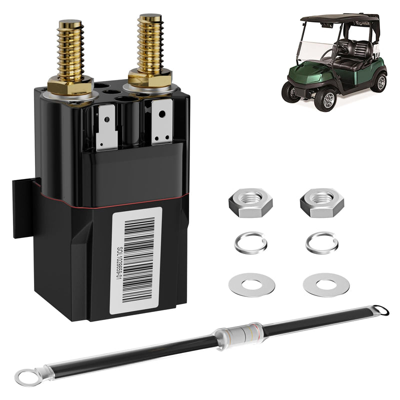 Club Car Solenoid 48 Volt, Albright 4 Terminal Club Car 48V Solenoid Suitable for 2018-Up Tempo and Club Car New Model Golf Cart, Replace OEM #102865901,1028659-01, SU60-2122P Solenoid and resistor Assembly