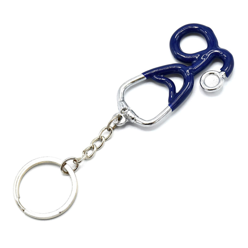 Stethoscope Keychain, Personalized, Initial, Customized, Monogram - Navy Blue, Unisex-Adult, Students