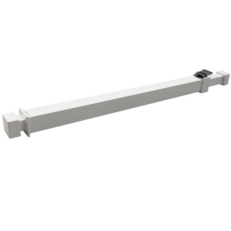 Ideal Security Sliding Window Security Bar or Patio Door Window Bars with Child-Proof Lock, Extendable, Window Safety, White (15.7-26.75 Inches) Pack Size 1