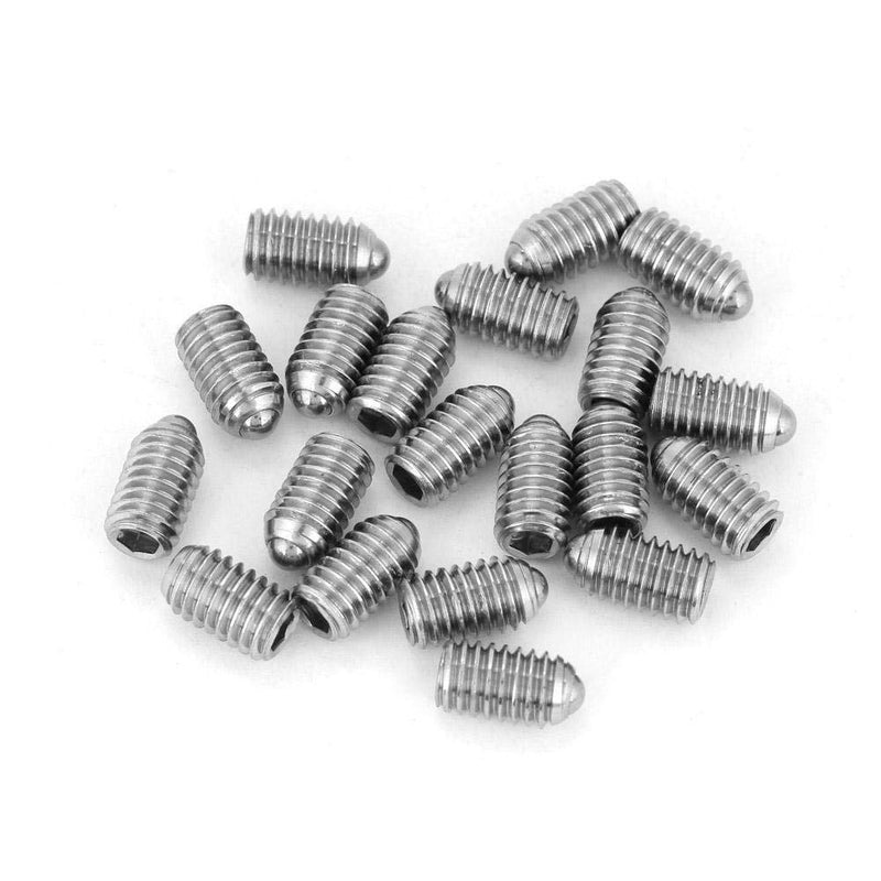 20pcs M6 x 10mm Stainless Steel Thread Hex Spring Ball Plunger Screw Bead Screw (M6x10)