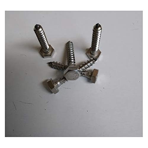 25-Pack 1/4 x 2 Hex Lag Screw 18-8 Stainless Steel BC-1432L188 25 1/4 x 2 BC-1432L188-25 (Pack of 25)