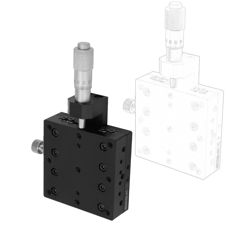 SEMX60-AC Manual Linear Stage,Cross Roller X Axis Micrometer Fine Tuning Slide Table,60x60mm Precision Optical Trimming Station,for Precision Inspection,Equipment Positioning