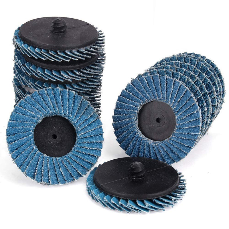 Titoe 30 PCS Flap Disc(40/60/80 Grits)，2 Inch T27 Fused Zirconia Alumina Flat Flap Disc，Grinding Sanding Sandpaper Wheels with 1/4 inch Holder 40/60/80Grit