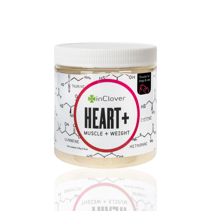 InClover, Dog Heart Health Supplement BioVibrant, Helps Support Dog Heart Health, Dog Supplement Treat Powder with Taurine Helps Pet Heart Health and Dog Weight Management, Dog Immune Support - PawsPlanet Australia