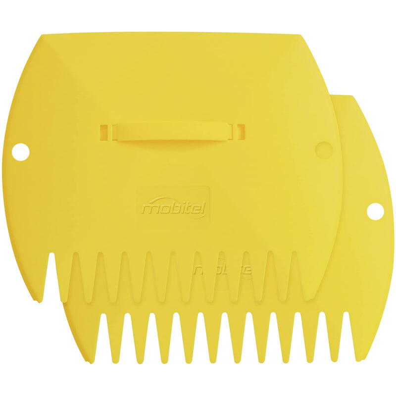 Mobitel Leaf Scoops Hand Rakes -Large Leaf Grabber for Picking Up Yard Leaves, Lawn Garbage and Grass Clippings light yellow