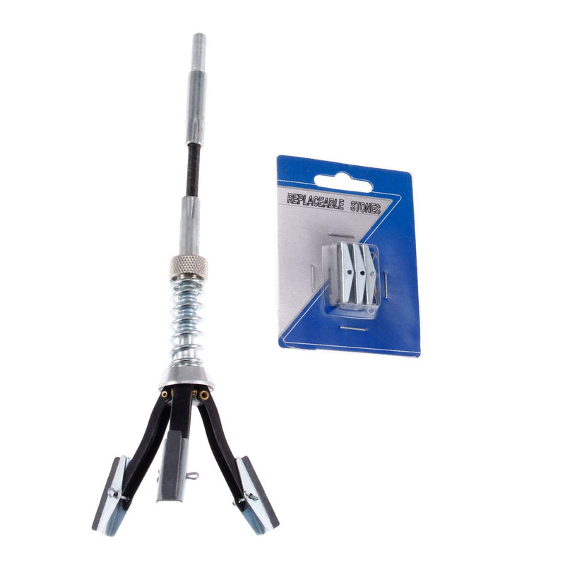 Engine Cylinder Hone Adjustable Deglazer 3/4" to 2-1/2" Diameter with 3-Piece 1-1/8" Long Stones 220 Grit