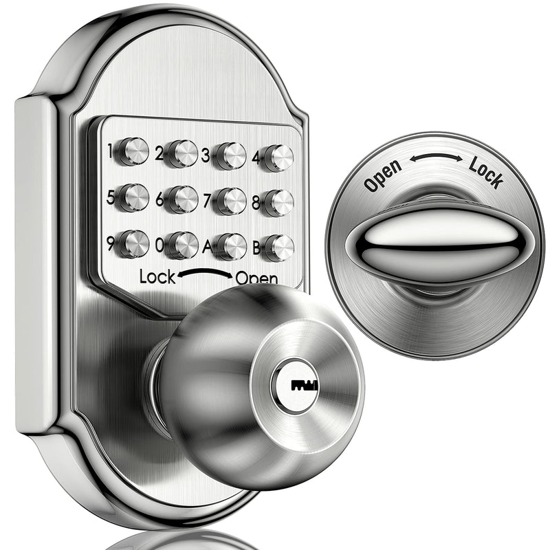 Keyless Entry Door Lock with Keypad - Keyless Deadbolt Lock, Digital Code Security Door Lock for Exterior Doors, Mechanical Lock with Stainless Steel 304 for Durability and Easy DIY Installation MKD001