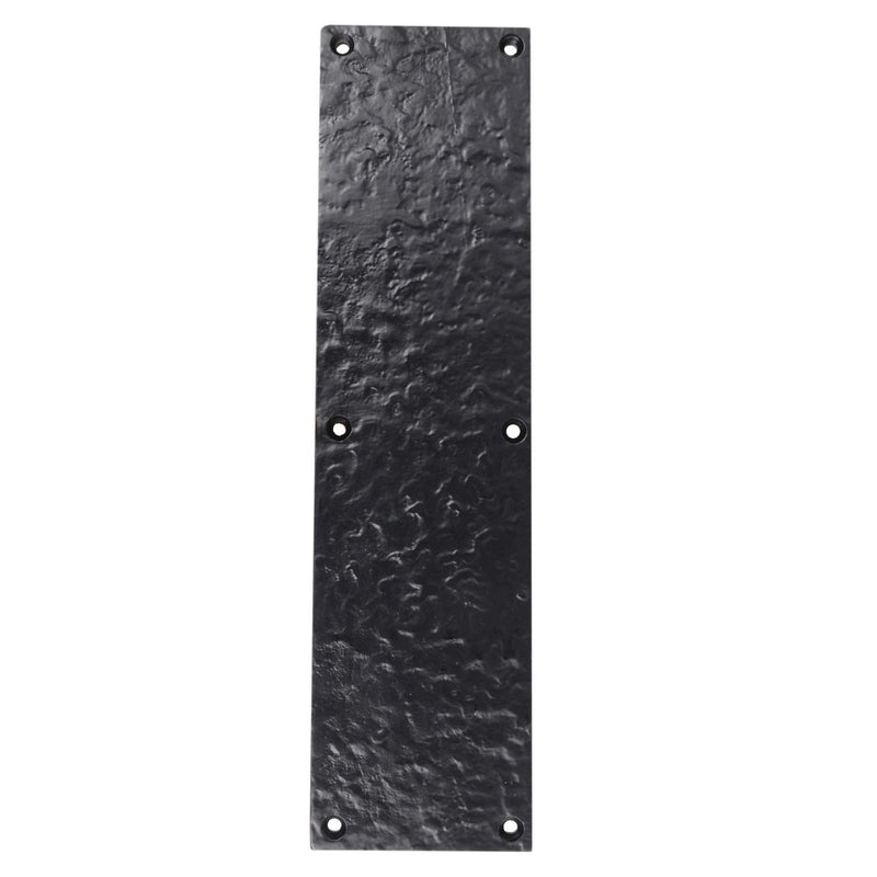SKANDH Iron Black Powder Coated 11.5" X 3" Inch Push Plate For Door Pack of 1