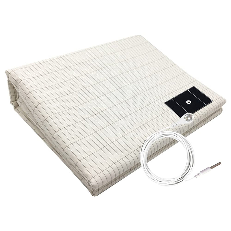 Conductive Grounding Sheet Twin Grounding Half Sheet with 15ft Grounding Cord 39x80in 39x80 Inch (Pack of 1)