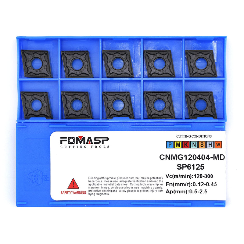 CNMG431 / CNMG120404-PM of CNC Carbide Inserts for Steel Turning Cutting Tools, The Chip Breaker PM fit for Semi-Finishing Metal Cutting, 10 PCS.