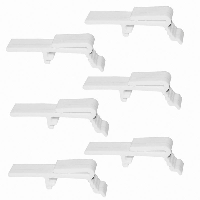 6pcs Valance Clip Vertical Blinds Dust Cover Holder Bracket for 1-1/2" or 1-9/16" Head Rails across the Top