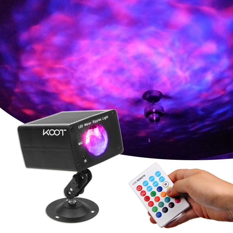16 Color Water Ripple Lights, Sound Activated Flash Water Wave Lights Party Lighting LED Water Effect Projector Holiday Lights with Remote for Disco Christmas Halloween Wedding Kids Room