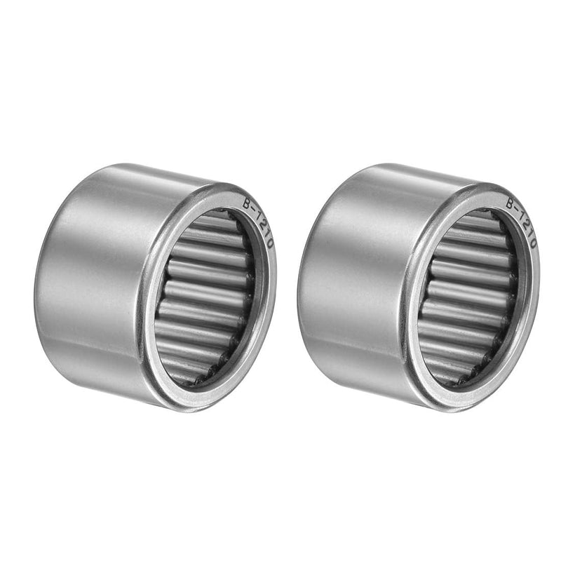 uxcell B1210 Needle Roller Bearings, Full Complement Drawn Cup, Open, 3/4-inch I.D. 1-inch OD 5/8-inch Width 6670N Static Load 4010N Dynamic Load 5500Rpm Limiting Speed 2pcs 3/4x1x5/8"
