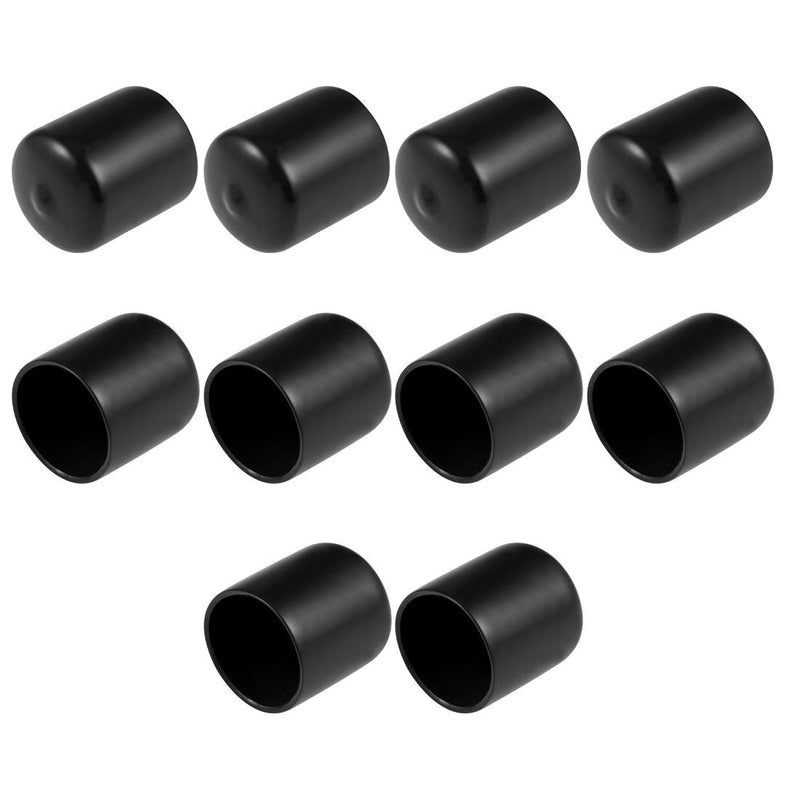 uxcell 10pcs Rubber End Caps 1 1/8-inch(29mm) ID Vinyl Round End Cap Cover Screw Thread Protectors Black 29mm - NewNest Australia