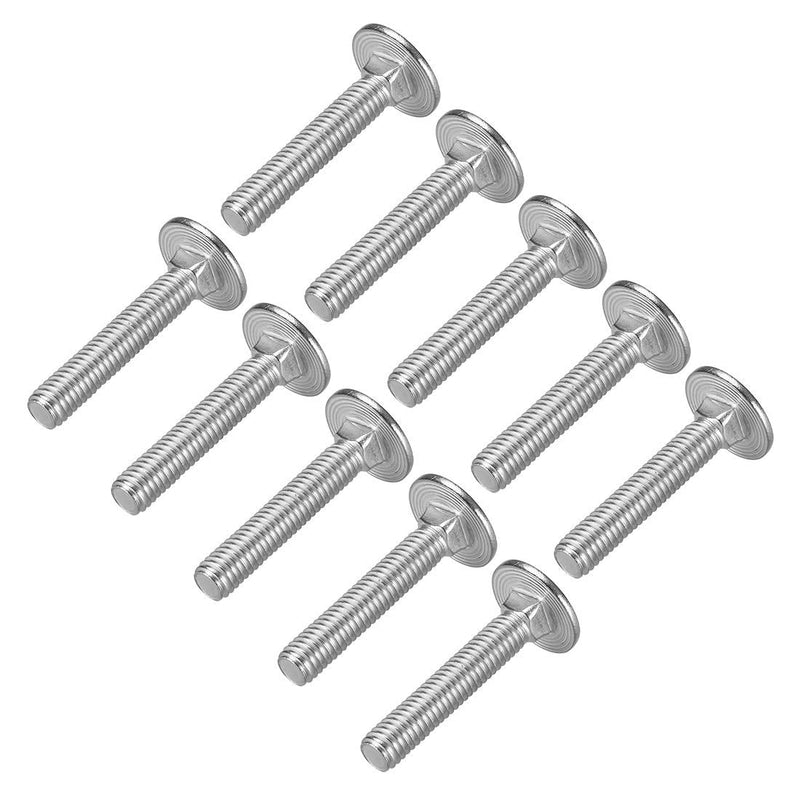 uxcell Carriage Bolts, Neck Carriage Bolt, Round Head Square Neck 304 Stainless Steel M6x35mm 20pcs 20