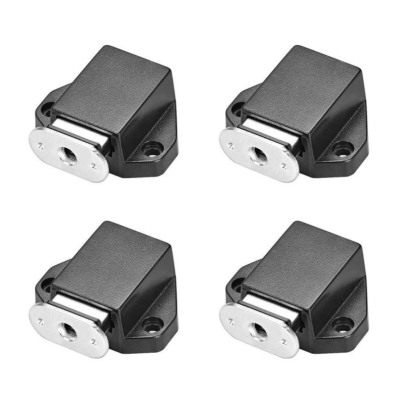 uxcell Touch Magnetic Latches Press Catch Latch for Cabinet Door Cupboard Black 4pcs