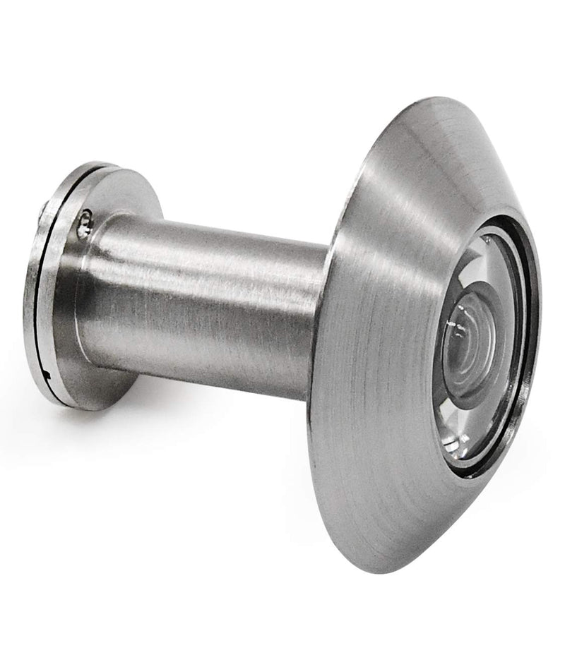 Earl Diamond - Door Viewer Peephole, Solid Brass 200-Degree Security Peephole with Heavy Duty Rotating Privacy Cover for for 1-3/8" to 2-1/6" Doors for Home Office Hotel - Satin Nickel