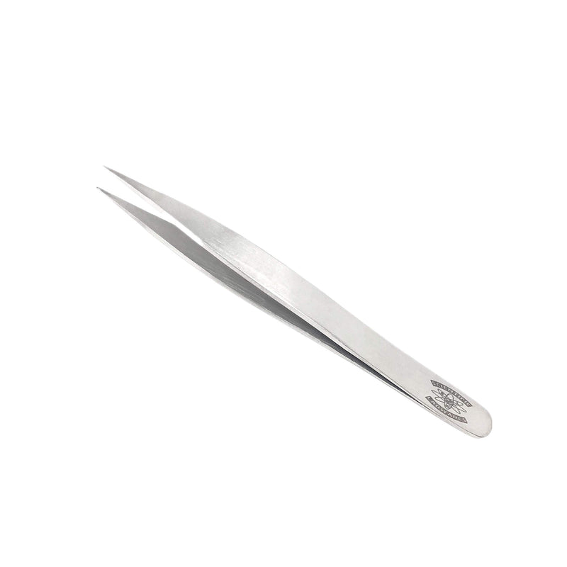 Stainless Steel General Purpose Forceps with Straight Strong Tips (4.5 in. (115mm), Smooth Tips and Handle) 4.5 in. (115mm)
