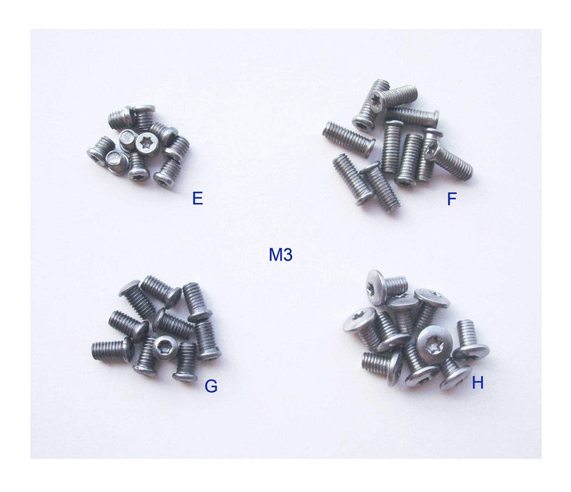 Pocket blade handle screws,folding knives hilt fasteners,shaft pivot pin rivets, pack of 40 pieces (M3)