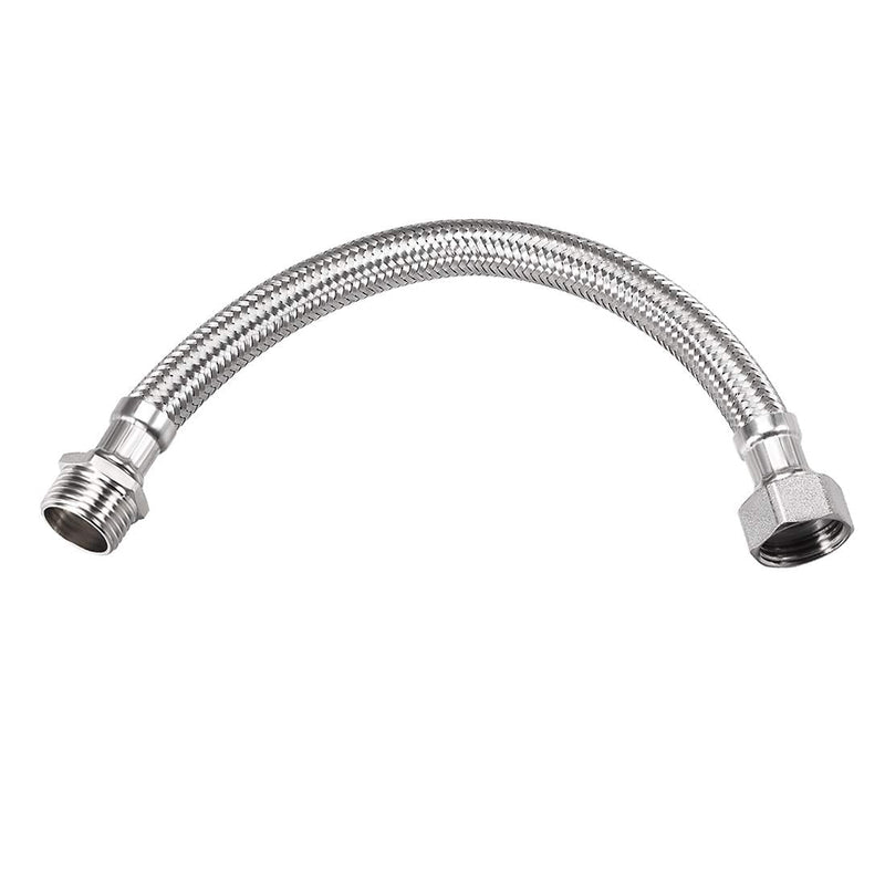 uxcell Faucet Supply Line Connector 1/2 BSP Female x 1/2 BSP Male 8 Inch Length 304 Stainless Steel Hose
