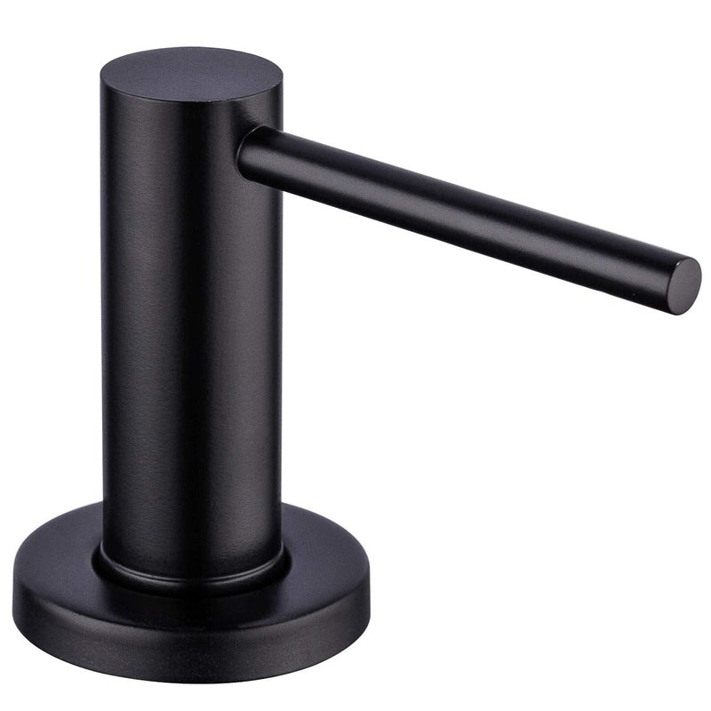 Matte Black Kitchen Sink Soap Dispenser GAPPO Countertop Pump Hand Lotion Built in Bottle Upgrade Stainless Steel Screw Matte Black (With 17 Oz Bottle) With 17 oz bottle