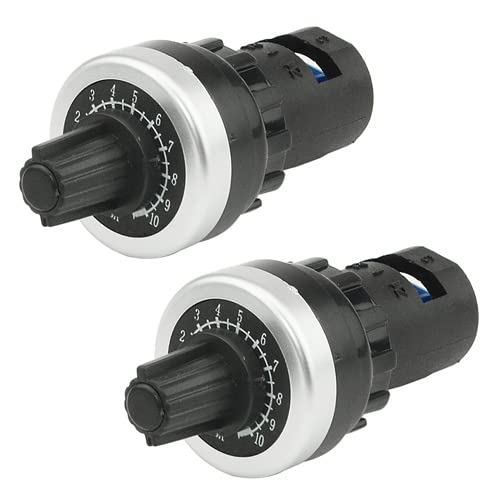 WMYCONGCONG 2 PCS LA42DWQ-22 22mm 5K Ohm Variable Speed Drive Potentiometer Rotary Potentiometer Inverter Converter (5K)