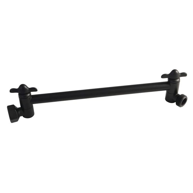 Kingston Brass K153A0MB 10-Inch Adjustable High-Low Shower Arm in Matte Black 11 x 2.5 x 1.56