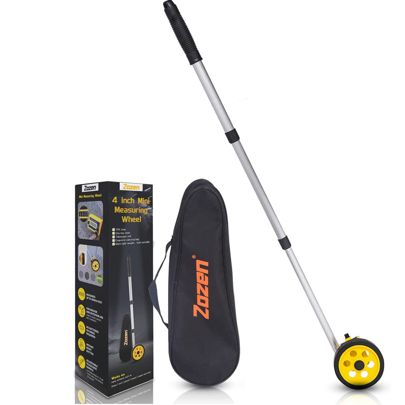 Zozen Measuring Wheel in Feet and Inches, Scalable Length 40in, 4-inch Measure Wheel, Walking Measurement Up To 10,000Ft | Mechanical | One Key to Reset, Include Carrying Bag.