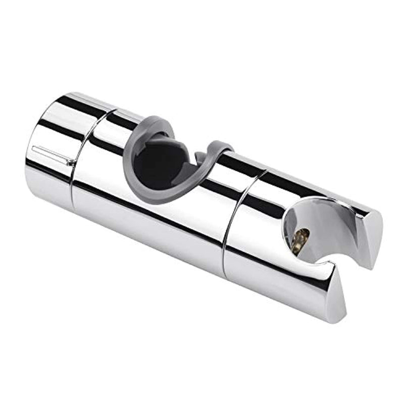 Adjustable Shower Head Holder for Slide Bar,Universal 18-25MM O.D. Rail Head Bracket Holder for Slide Bar Slider Clamp Bathroom Replacement 360 Degree Rotation Sprayer Holder (ABS Chrome)