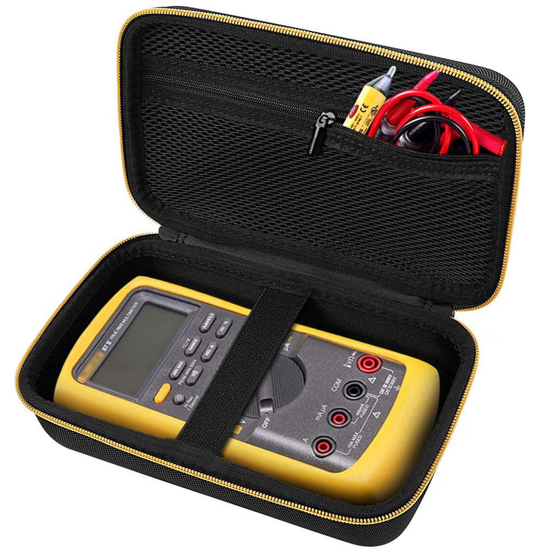 Comecase Hard Carrying Case for Fluke 87-V/ 87V Max/ 88V/ 15B+/ 17B+ and More Digital Multimeter, Protective Travel Storage Bag - Black