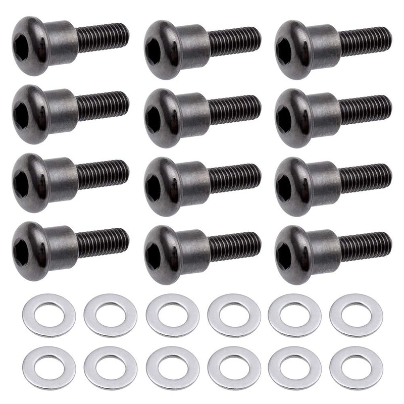 HobbyPark RC Shoulder Screws 3x12mm with Washers 3x6x0.5 for Traxxas Ultra Shocks,Replacement of Part 3642 (Set of 12)