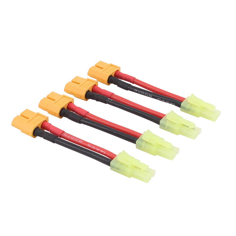 4pcs XT-60 XT60 Female to plug for Mini Tamiya Male Connector Adapter for Airsoft/AR Drone(C79-4)