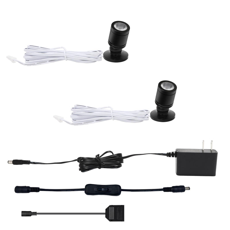 Taysing LED Spot Light Indoor Picture Lights Art Lights Accent Lights Little Spotlight Up Lights for Painting Picture Plants Jewelry Showcase Model Display Shelves(Soft White-2 Pack Push Switch) Soft White-2 Pack Push Switch