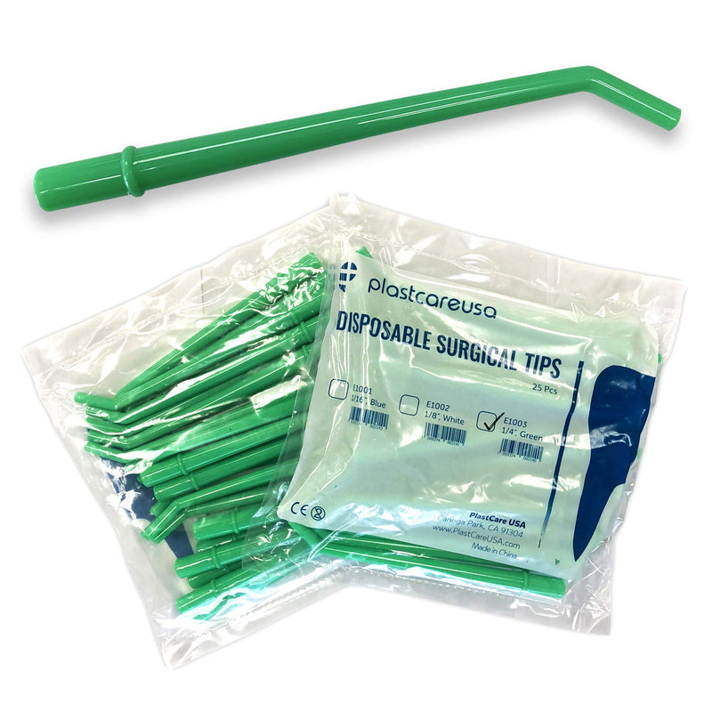 50 Dental Surgical Aspirator Aspirating Tips for 11mm Suction Holders (Large) 2 Bags of 25 Large