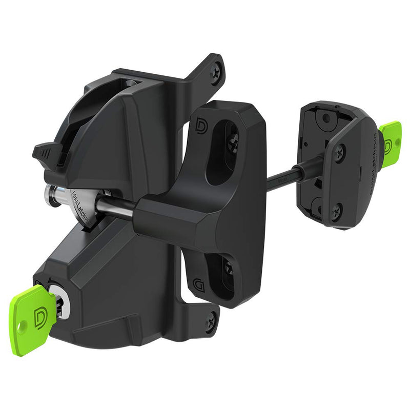 D&D LL3PWA LokkLatch Plus Gate Latch Lockable On Both Sides of Gate Black