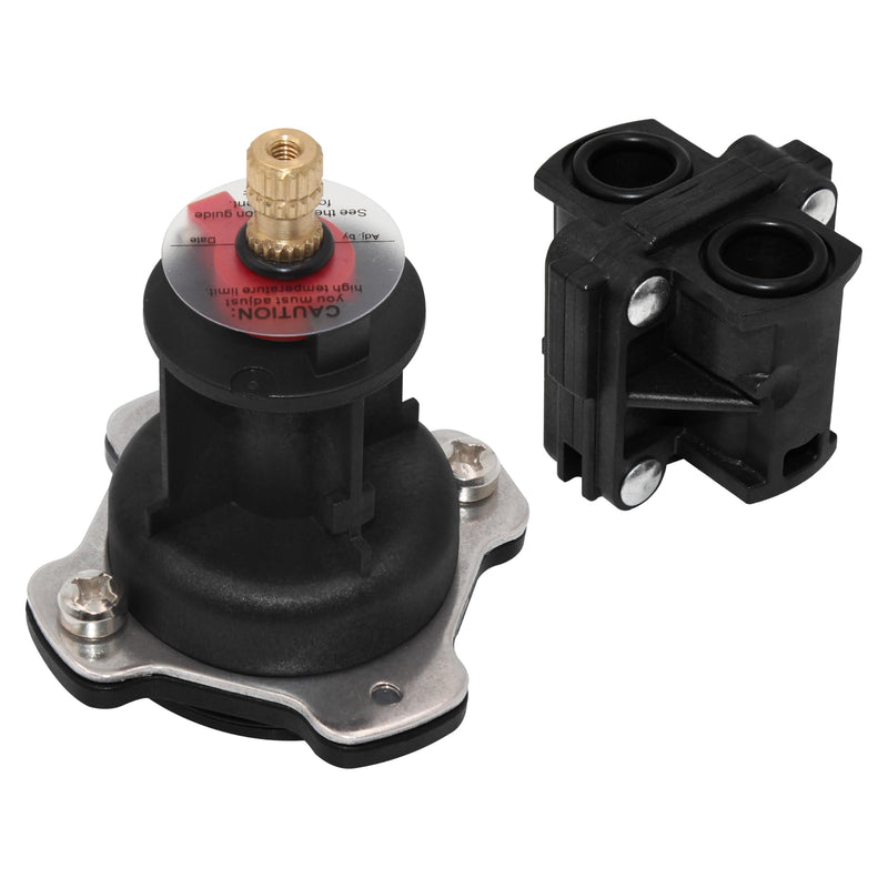 GP76851 Mixer Cap and Pressure Balancing Unit (Shower) Parts Cartridge Compatible with Kohler, Replacement for Rite-Temp and 1/2" Shower Valve GP500520 and GP77759 Parts After Market Replacement Black
