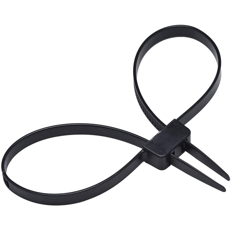 10 PCS Heavy Duty Strong 250-lb Police Zip Tie Handcuff Nylon Double Locking Cuffs Disposable Black Plastic Cable Tie, 27.5" Long