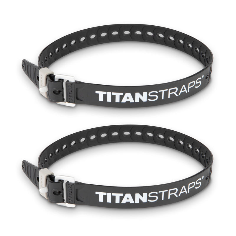 Titan Industrial Straps – Strong & Simple Tie-Downs for Construction (Welders, DIY Home) & 1st Responders – 3 Year Warranty, Batch Tested – 70 lb. Working Load, 25" Length, Black, 2-Pack 25" Length / 2-Pack