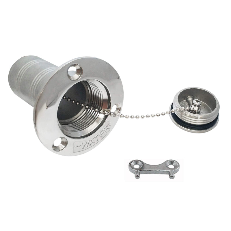 NEW Casting Mirror- Polished 316 SS for 1-1/2''(38MM) Marine Boat Yacht Caravan -Metal Letter Water Tank Deck Fill Filler with Key Cap and Key