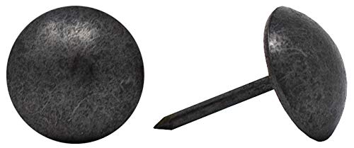 Premium Upholstery Tacks, Nailhead Decorative Trim for Furniture, 7/16-inch Diameter (100, Black Pearl) 100