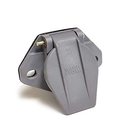 Tramec Sloan Nylon 7-Way Smart Box Solid Pins Receptacle Socket Replacement SAE J560 (38501)