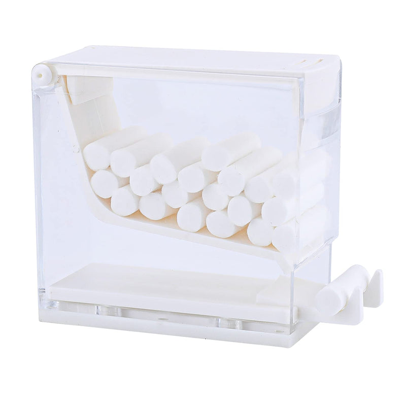 Dental Cotton Roll Dispenser Holder Organizer Hygienic Cotton Roll Divider Professional Clinic Home Use Transparent Press Type White