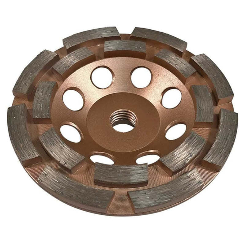 4.5" Diamond Grinding Wheels for Concrete or Masonry, 16 Double Row Segments, 30/40 Grit, Medium Bond, 5/8"-11 Arbor 4.5"- 16 Segs Premium Double Row - 5/8"-11 Arbor