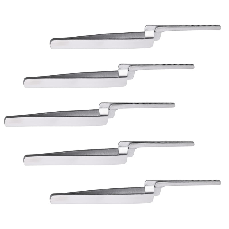 5PCS Dental Articulating Paper Holder - Straight Forceps Stainless Steel Tweezers Holding Articulating Paper Firmly Suitable for Dentist Students Household